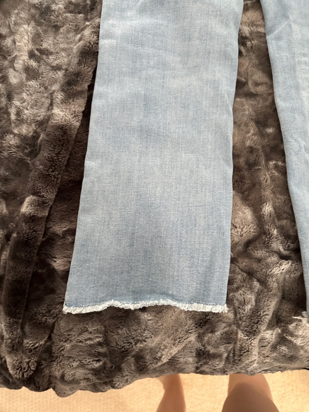 Pinkblush Light Blue Raw Edge Crop Jeans - Picture 10 of 11